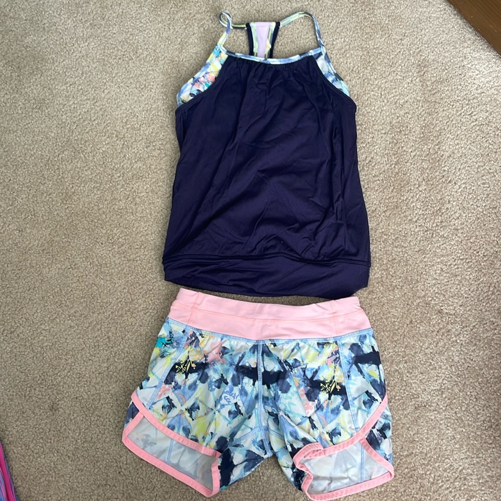 Ivivva matching tank and shorts - size 8